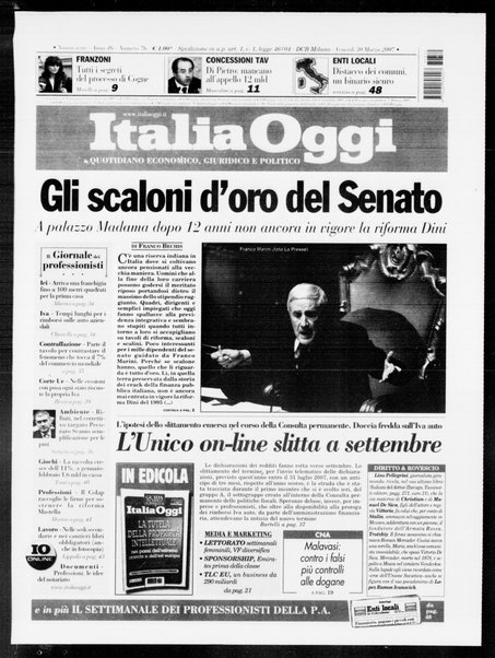 Italia oggi : quotidiano di economia finanza e politica